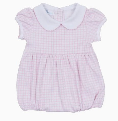 Magnolia Baby Pink Windowpane Collared Bubble