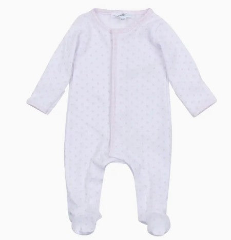 Magnolia Baby Pink Polka Dot Footie