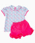 Periwinkle Poppy Floral Pima Parker Set