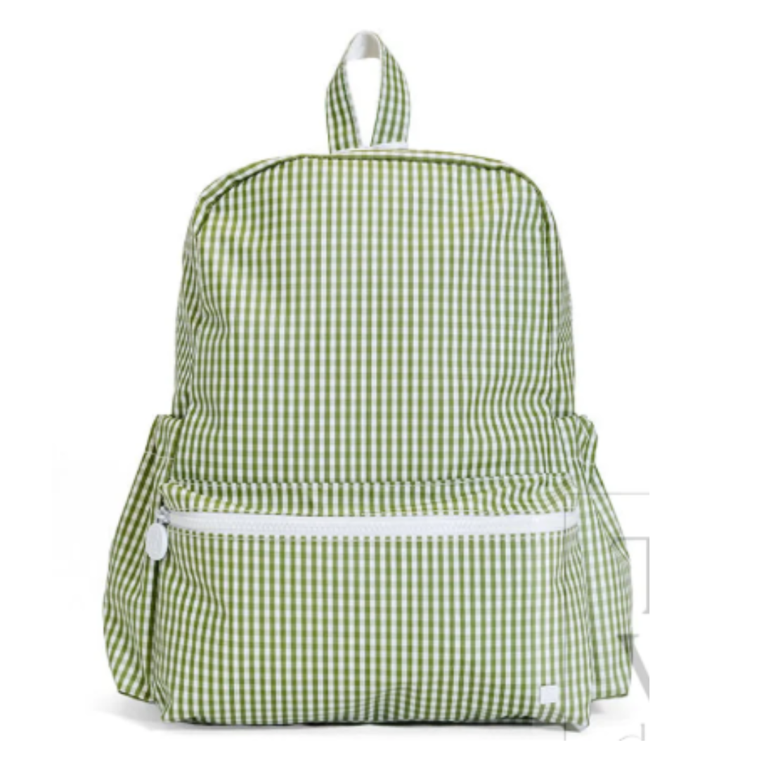 TRVL Back-To-School Pre-Order — Gingham Moss Backpack