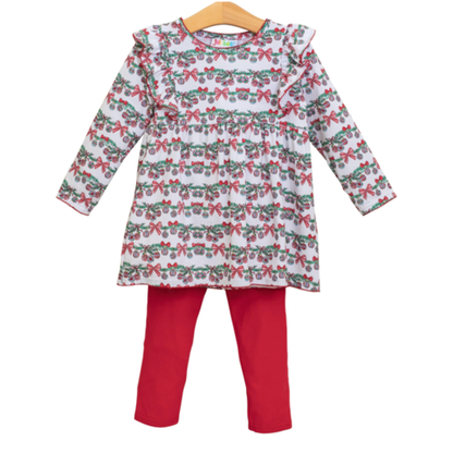Jelly Bean Christmas Pre-Order — Bows and Baubles Christmas Flutter Pant Set
