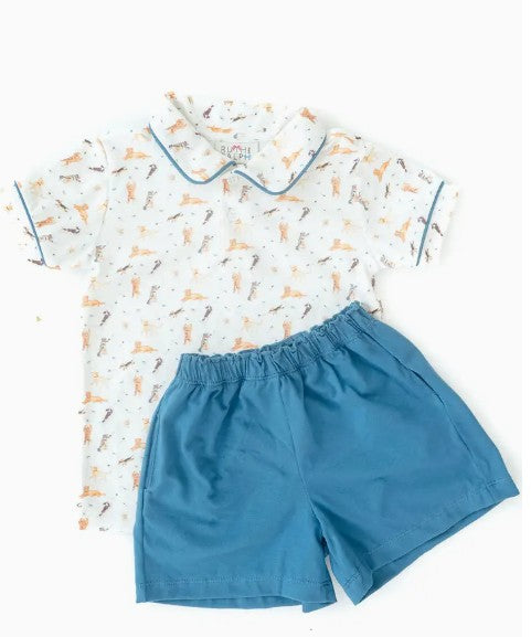 Puppies Pima Shep Polo Shirt Set