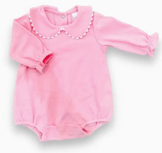 Scallop Collar Long Sleeve Bubble (Multiple Colors)