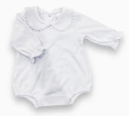 Scallop Collar Long Sleeve Bubble