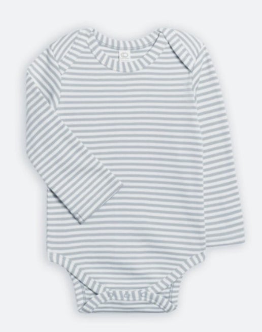 Stone Gray Stripe Onesie