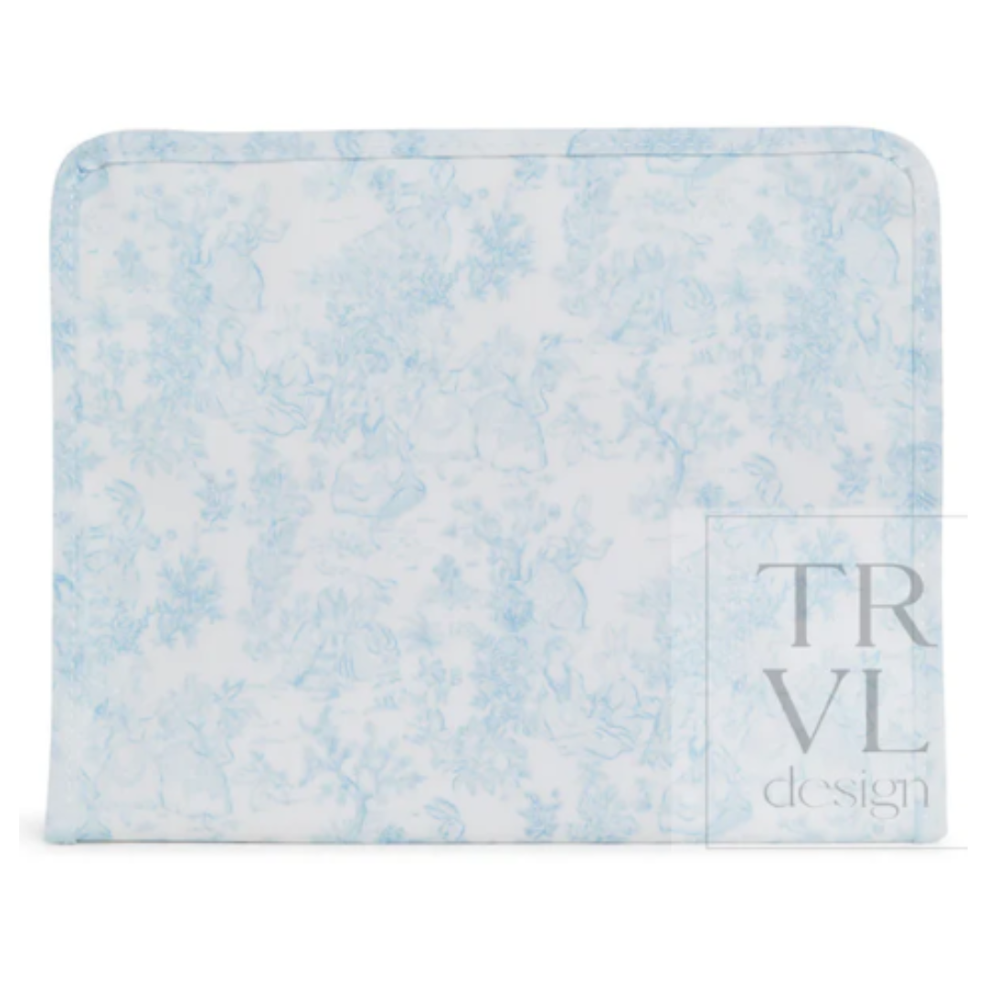 TRVL Back-To-School Pre-Order — Bunny Toile Blue Pouch
