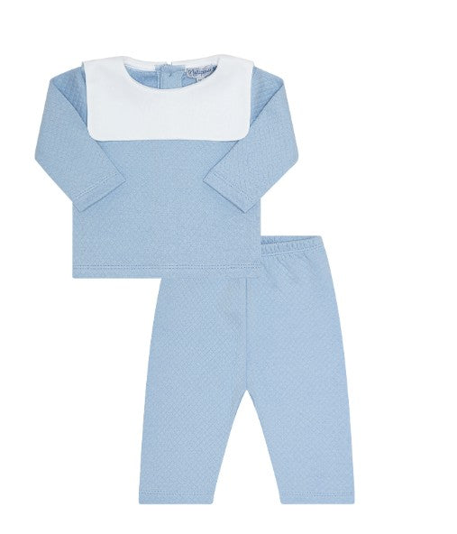Nella Pima Blue Jacquard Set
