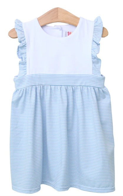 Sophia Dress - Light Blue Stripe