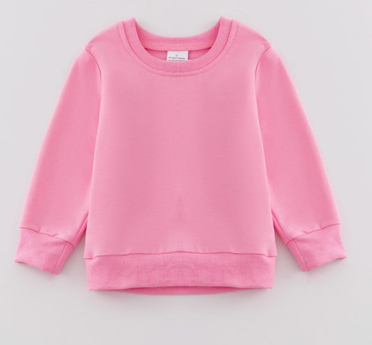 Relaxed Fit Pullover Sweater - Bubble Gum Pink