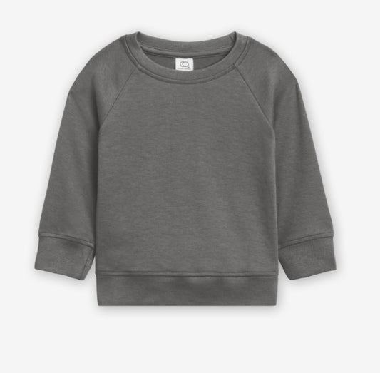 Relaxed Fit Pullover Sweater - Charcoal Gray