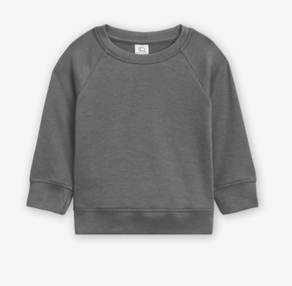Relaxed Fit Pullover Sweater - Charcoal Gray