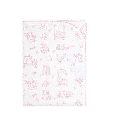 Nella Pima Pink Lonestar Toile Blanket