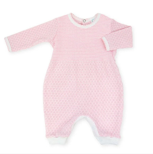 Paty Pink Long Sleeve Knit Romper